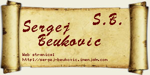 Sergej Beuković vizit kartica